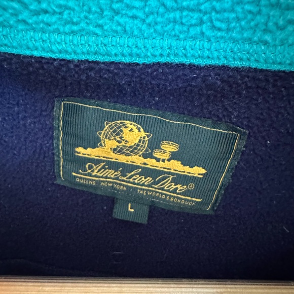 Aime Leon Dore Navy Fleece Quarter Zip - Picture 2 of 8